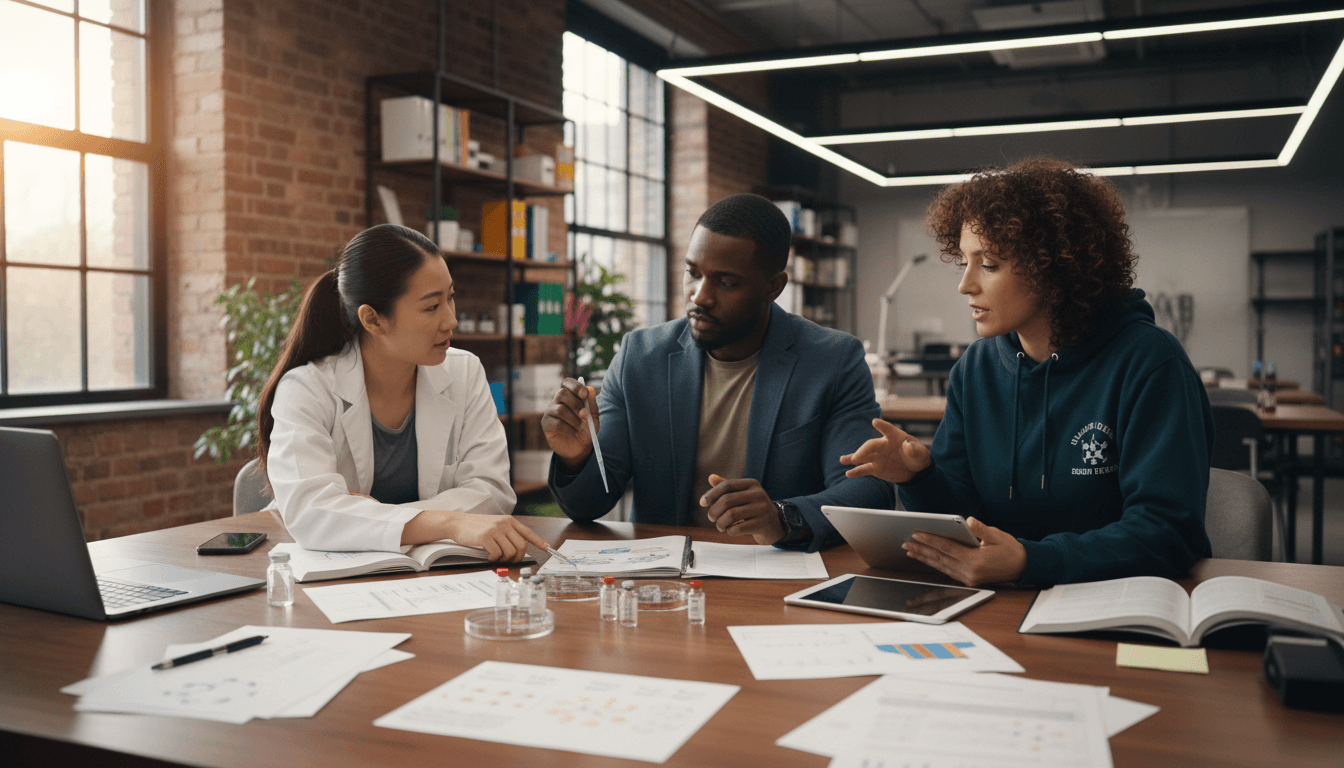 Peptify team and research professionals collaborating on client outcomes